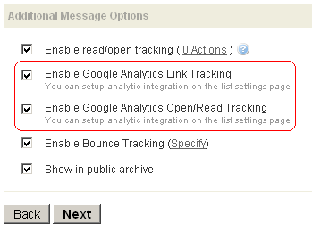 Using Google Analytics for campaign read and link tracking 6