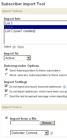 Importing Your Email Address Book as Subscribers 2