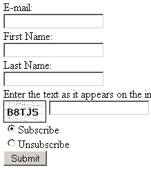 Using Subscription Forms 5